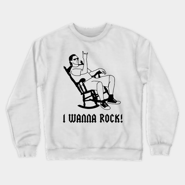 I wanna rock! Crewneck Sweatshirt by krusefolkart